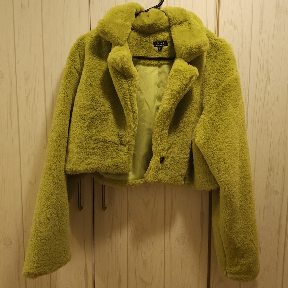 Privy Lime Teddy Jacket